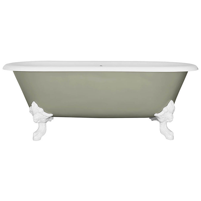 JIG Cartmel Cast Iron Roll Top Bath (1850x800mm) with White Feet Large Image