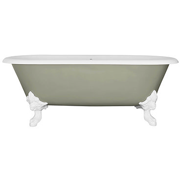 JIG Cartmel Cast Iron Roll Top Bath (1850x800mm) with White Feet  Profile Large Image