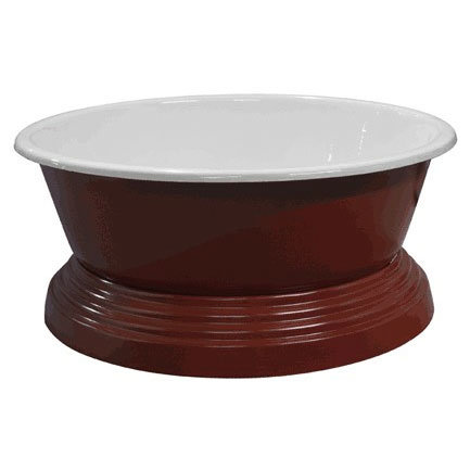 Carron - Round Cast Iron Bath with Ribbed Plynth- 13 Colour Options Large Image