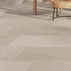 Carson Light Beige Tumbled Edge Limestone Effect Wall and Floor Tiles - 600 x 900mm