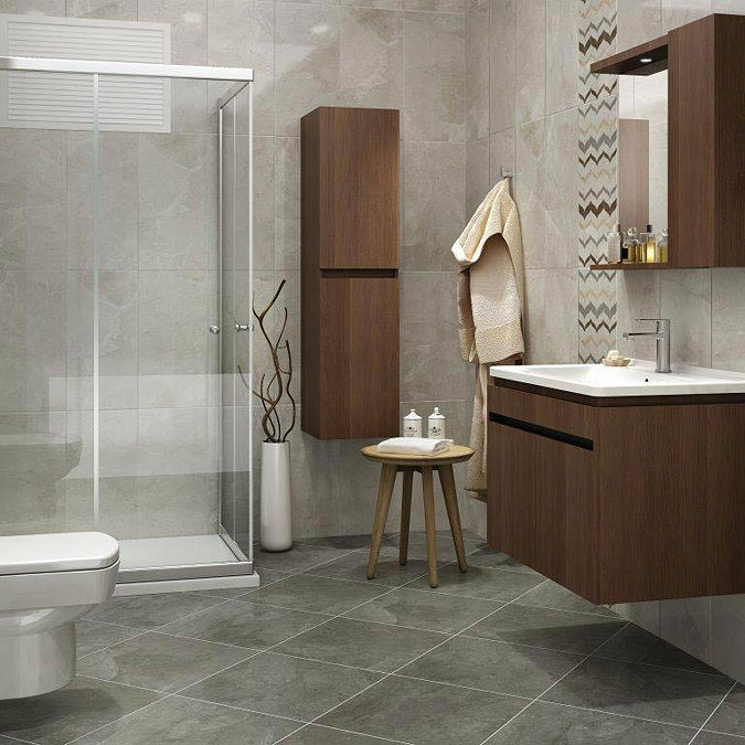 Casca Grey Matt Wall Tiles - 30 x 60cm Profile Large Image