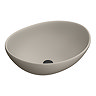 Casca Matt Greige Oval Counter Top Basin 0TH - 410 x 330mm