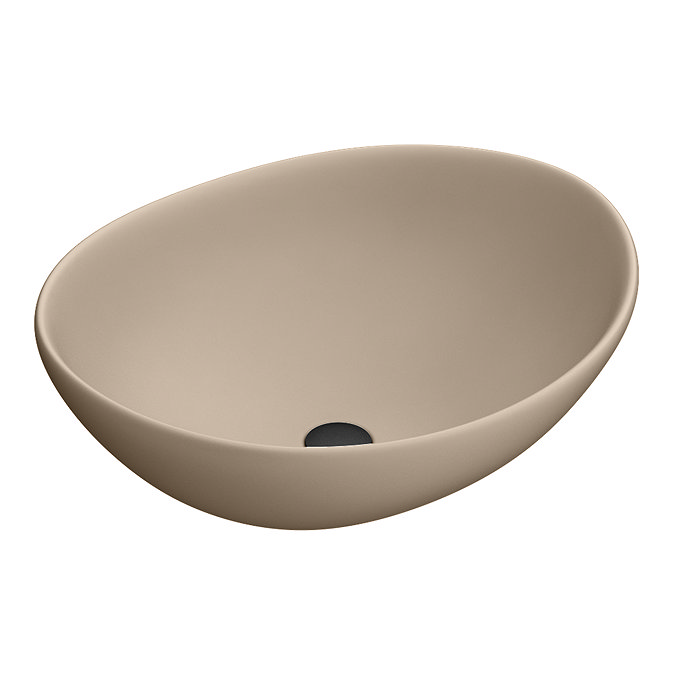 Casca Matt Latte Oval Counter Top Basin 0TH - 410 x 330mm