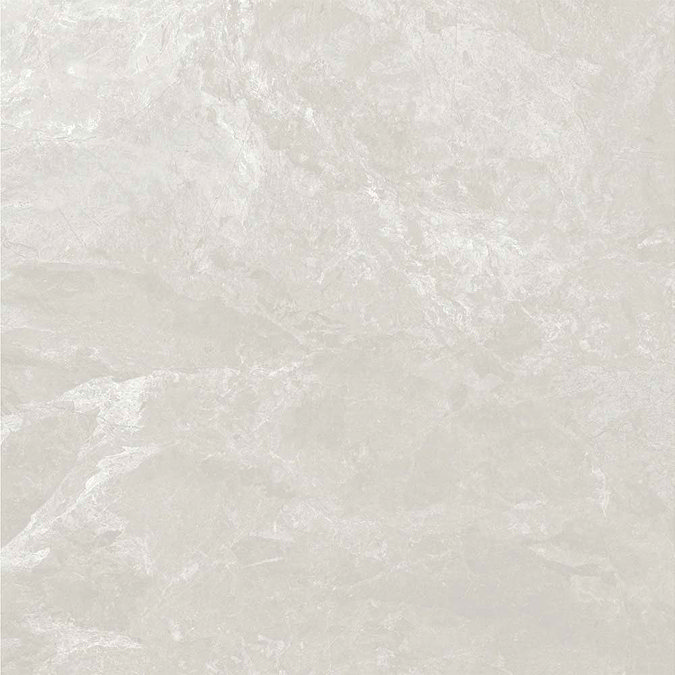 Casca White Matt Porcelain Floor Tiles - 60 x 60cm  In Bathroom Large Image