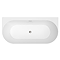 Caserta Thin Edge Back To Wall Bath with Chrome Waste – 1650 x 780mm