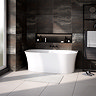 Caserta Thin Edge Back To Wall Bath with Chrome Waste - 1650 x 780mm