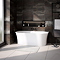 Caserta Thin Edge Back To Wall Bath with Chrome Waste - 1650 x 780mm