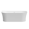 Caserta Thin Edge Back To Wall Bath with Chrome Waste - 1650 x 780mm