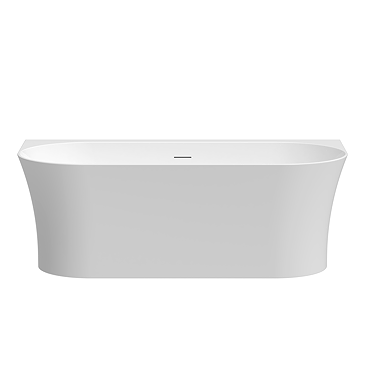 Caserta Thin Edge Back To Wall Bath with Chrome Waste – 1650 x 780mm