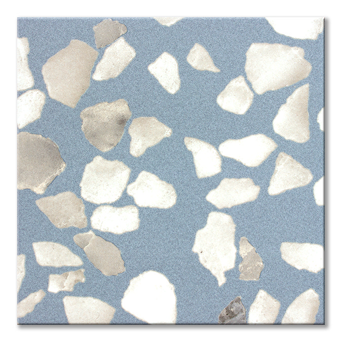 Cassola Blue Terrazzo Effect Wall and Floor Tiles - 225 x 225mm