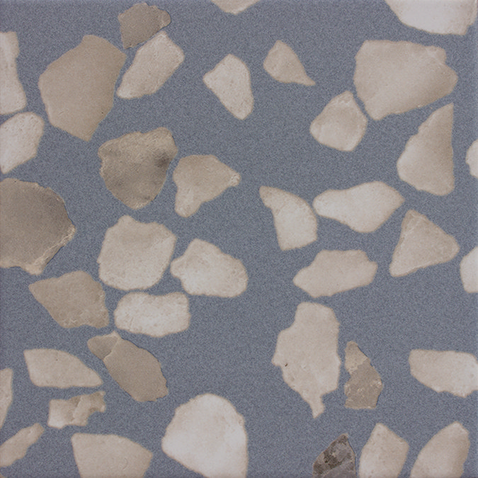Cassola Blue Terrazzo Effect Wall and Floor Tiles - 225 x 225mm