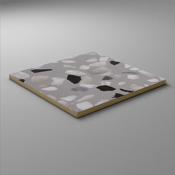 Cassola Grey Terrazzo Effect Wall and Floor Tiles - 225 x 225mm
