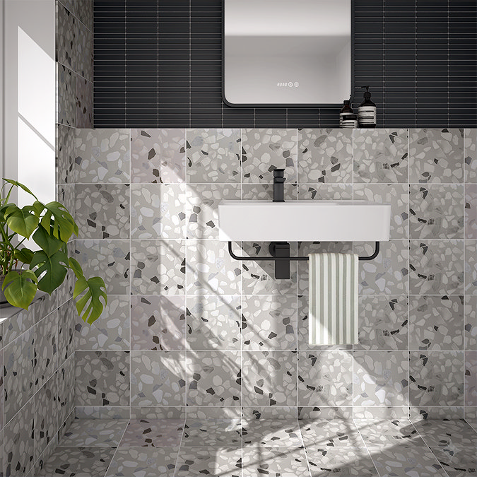 Cassola Grey Terrazzo Effect Wall and Floor Tiles