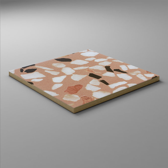 Cassola Pink Terrazzo Effect Wall and Floor Tiles - 225 x 225mm