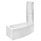 Cast 1685 x 685 Space Saving Bath with Bath Screen  Profile Large Image