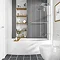 Cast 1685 x 685 Space Saving Bath with Bath Screen  Large Image