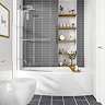 Cast LH 1685 x 685 Space Saving Bath with Bath Screen  Large Image