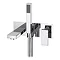 Cast Wall Mounted Bath Shower Mixer Tap + Shower Kit Large Image