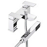 Cast Bath Shower Mixer with Shower Kit in Polished Chrome