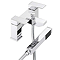 Cast Bath Shower Mixer with Shower Kit in Polished Chrome