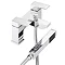 Cast Bath Shower Mixer with Shower Kit - Chrome Large Image