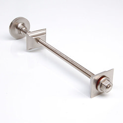Cast Iron Radiator Luxury Wall Stay Bracket - Satin Brushed Nickel Large Image