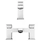 Cast Modern Bathroom Tap Package (Bath + Basin Tap)  additional Large Image