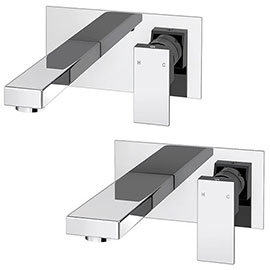 Cast Wall Mounted Tap Package (Bath + Basin Tap) Medium Image