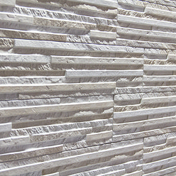 Casterton Cream Thin Stone Effect Split Face Tiles - 100 x 500mm