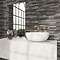 Casterton Graphite Stone Effect Split Face Tiles - 100 x 500mm