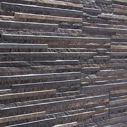 Casterton Graphite Thin Stone Effect Split Face Tiles - 100 x 500mm