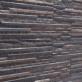 Casterton Graphite Thin Stone Effect Split Face Tiles - 100 x 500mm