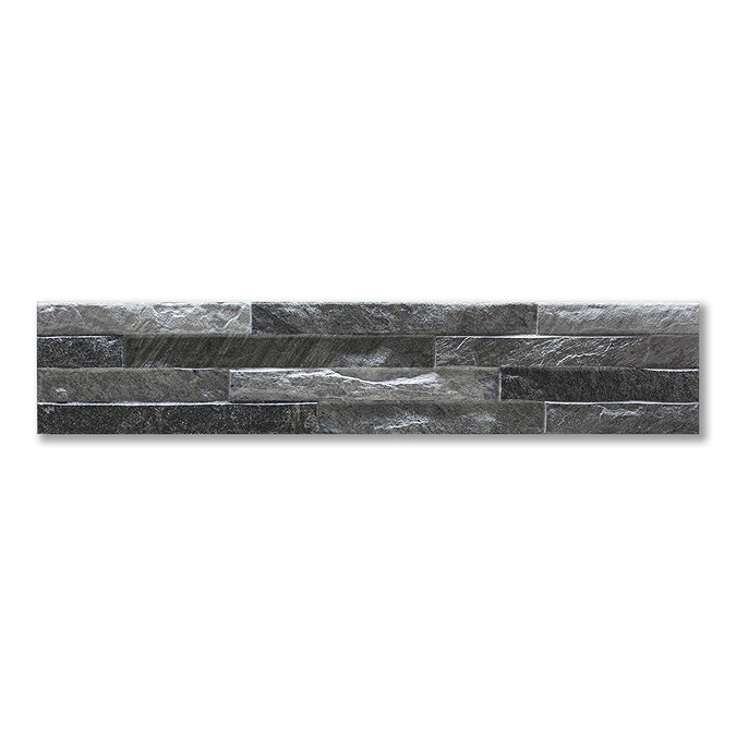 Casterton Grey Stone Effect Split Face Tiles - 100 x 500mm