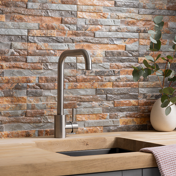 Casterton Mix Stone Effect Split Face Tiles - 100 x 500mm