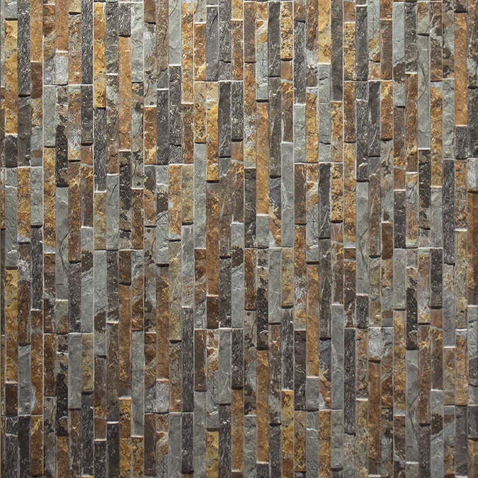 Casterton Mix Stone Effect Split Face Tiles - 100 x 500mm