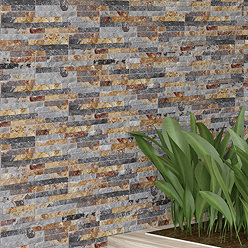 Casterton Mix Stone Effect Split Face Tiles - 100 x 500mm