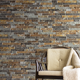 Casterton Mix Stone Effect Split Face Tiles - 100 x 500mm