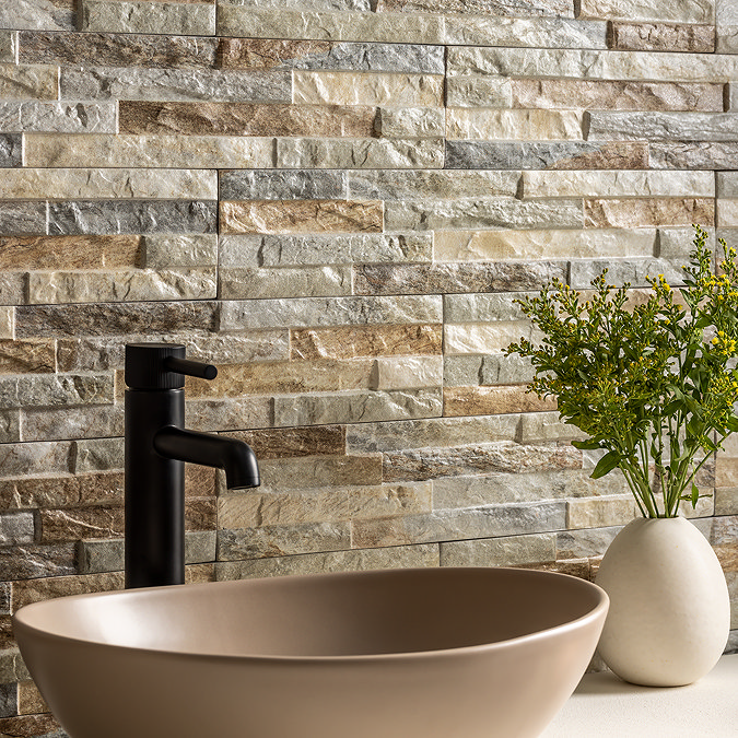 Casterton Natural Stone Effect Split Face Tiles - 100 x 500mm
