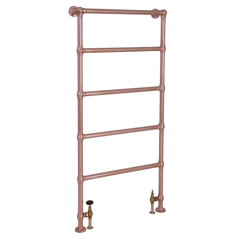 Castleford Traditional 1550 x 626mm Steel Towel Rail - Copper Large Image