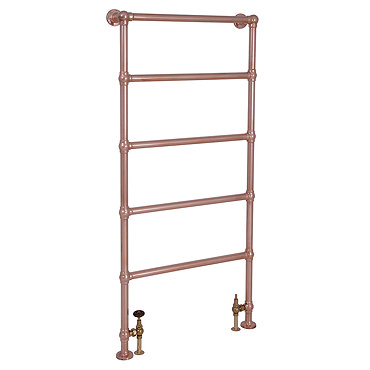 Castleford Traditional 1550 x 626mm Steel Towel Rail - Copper  Profile Large Image
