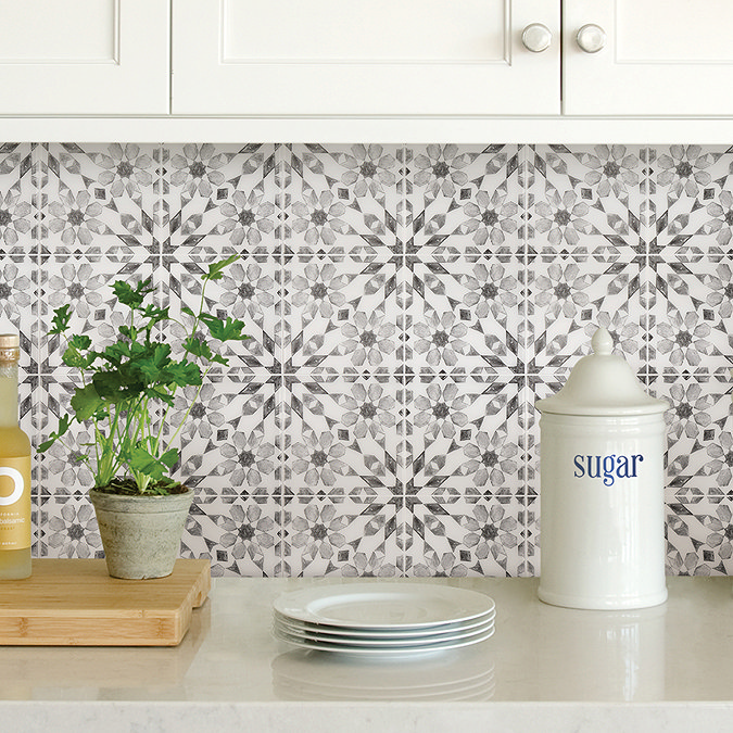 Catalan Peel & Stick Backsplash Tiles - Pack of 4 Large Image