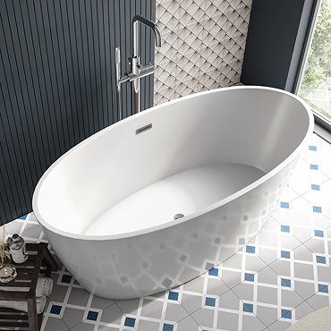 Catania 1500 x 720 Double Ended Bath with Chrome Waste