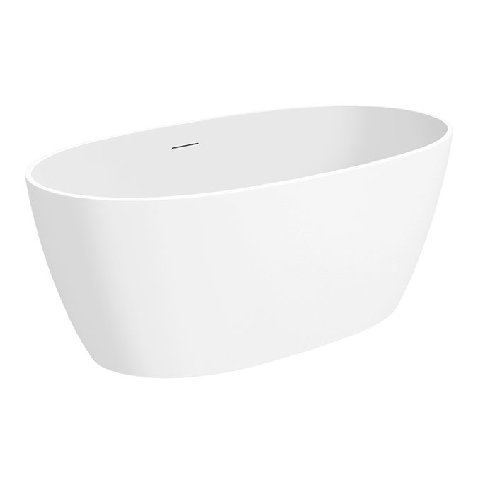 Catania 1500 x 720 Matt White Double Ended Bath with Waste