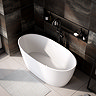 Catania 1500 x 720 Matt White Double Ended Bath with Waste