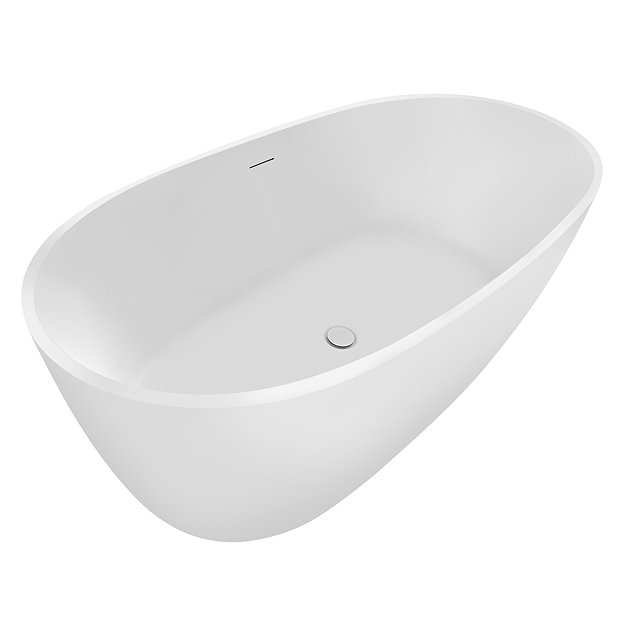 Catania 1700 x 760 Matt White Double Ended Bath with Waste