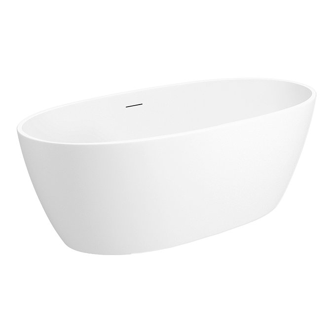 Catania 1700 x 760 Matt White Double Ended Bath with Waste