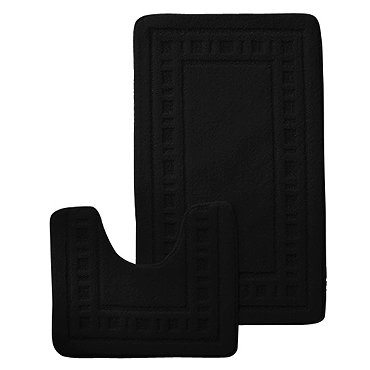 Catherine Lansfield - Armoni 2-Piece Bath Set - Black Profile Large Image