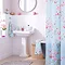 Catherine Lansfield - Canterbury Floral Print Shower Curtain - W1800 x H1800mm Profile Large Image