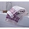 Catherine Lansfield - Check Border Towel - Cream & Mulberry - Various Size Options Large Image