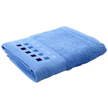 Catherine Lansfield - Mosaic Towel - Blue - Various Size Options Profile Large Image